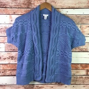 🐙 Chicos Blue Knit Cardigan